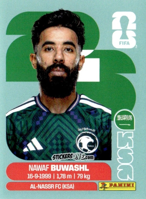 Cromo Nawaf Boushal - Fifa World Cup 2026. Standard Edition n. KSA5 - Panini