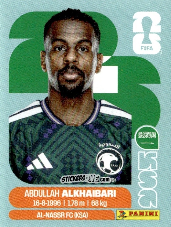 Cromo Abdullah Alkhaibari - Fifa World Cup 2026. Standard Edition n. KSA11 - Panini