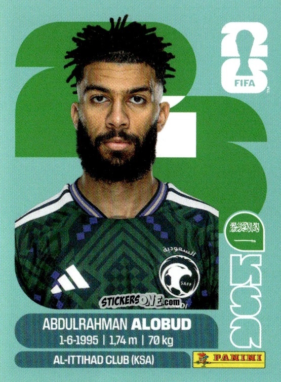 Cromo Abdulrahman Al-Aboud - Fifa World Cup 2026. Standard Edition n. KSA17 - Panini