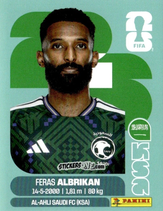 Cromo Feras Akbrikan - Fifa World Cup 2026. Standard Edition n. KSA18 - Panini