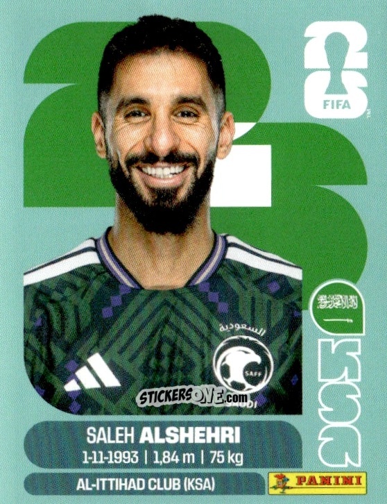 Sticker Saleh Alshehri - Fifa World Cup 2026. Standard Edition n. KSA19 - Panini