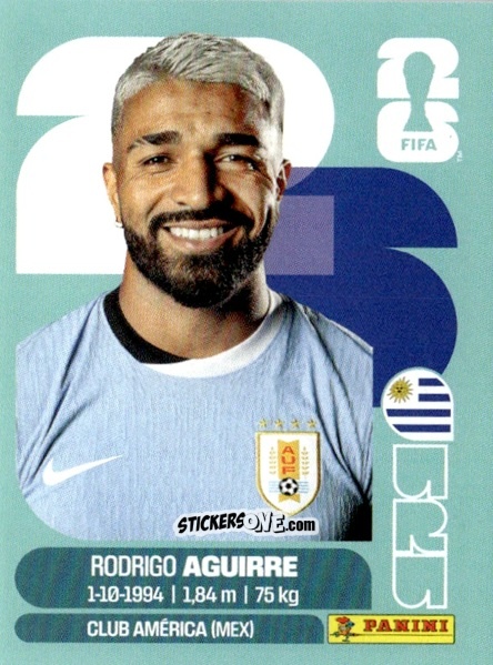 Figurina Rodrigo Aguirre - Fifa World Cup 2026. Standard Edition n. URU19 - Panini
