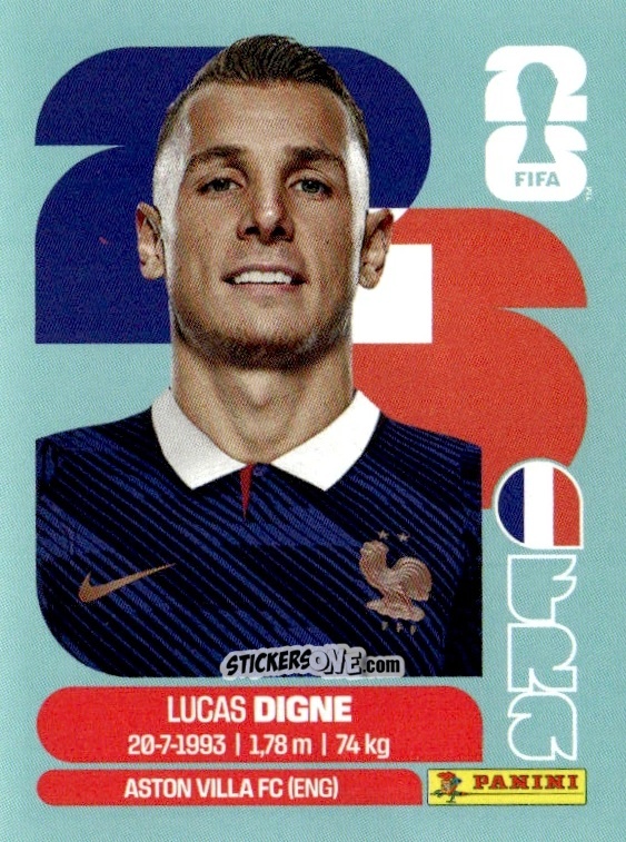 Cromo Lucas Digne - Fifa World Cup 2026. Standard Edition n. FRA8 - Panini