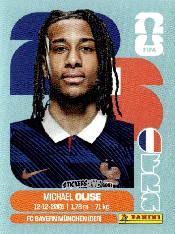 Sticker Michael Olise - Fifa World Cup 2026. Standard Edition n. FRA14 - Panini