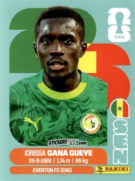 Figurina Idrissa Gana Gueye - Fifa World Cup 2026. Standard Edition n. SEN9 - Panini