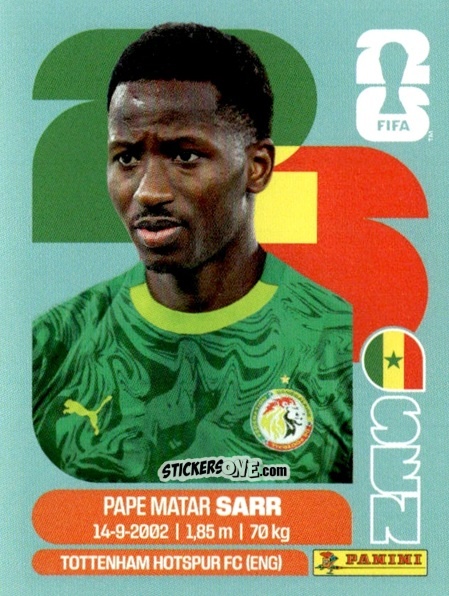 Sticker Pape Matar Sarr - Fifa World Cup 2026. Standard Edition n. SEN10 - Panini