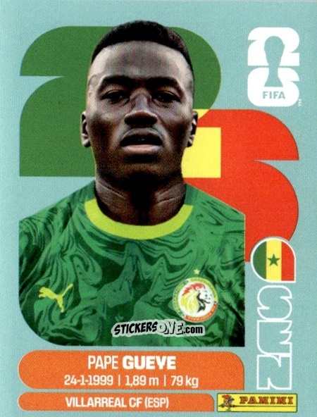 Cromo Pape Gueye - Fifa World Cup 2026. Standard Edition n. SEN11 - Panini