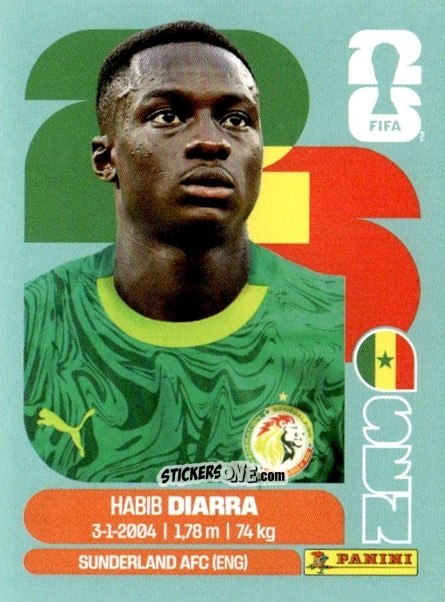 Cromo Habib Diarra - Fifa World Cup 2026. Standard Edition n. SEN12 - Panini