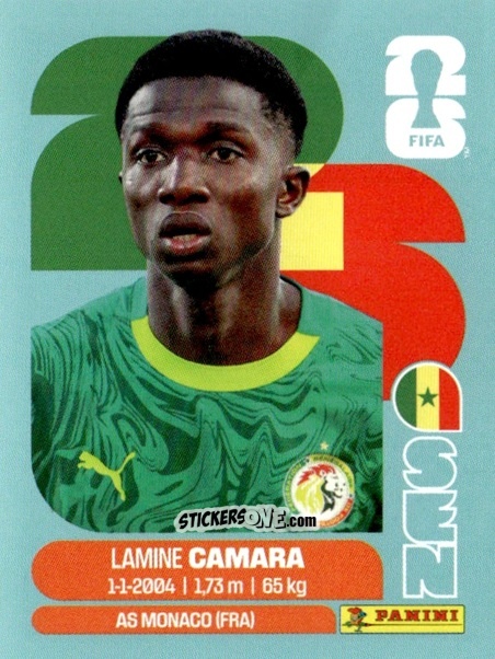 Cromo Lamine Camara - Fifa World Cup 2026. Standard Edition n. SEN14 - Panini