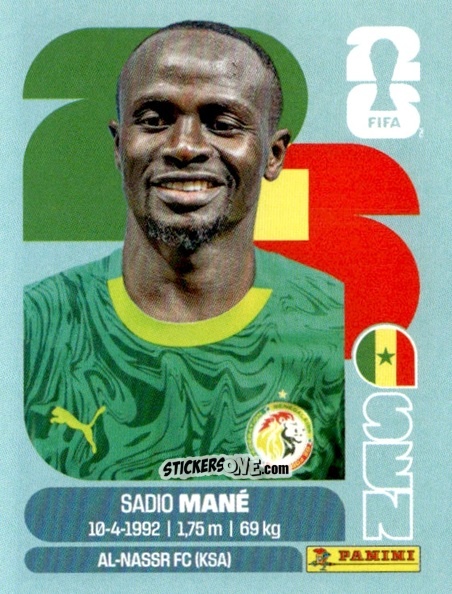 Cromo Sadio Mane - Fifa World Cup 2026. Standard Edition n. SEN15 - Panini