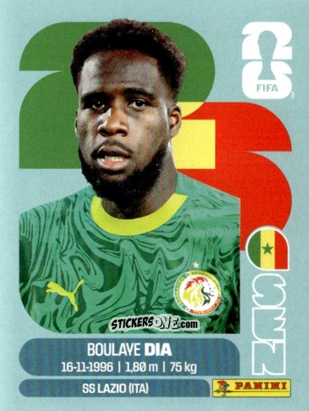 Cromo Boulaye Dia - Fifa World Cup 2026. Standard Edition n. SEN17 - Panini