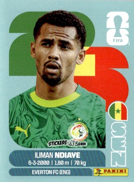 Cromo Iliman Ndiaye - Fifa World Cup 2026. Standard Edition n. SEN18 - Panini