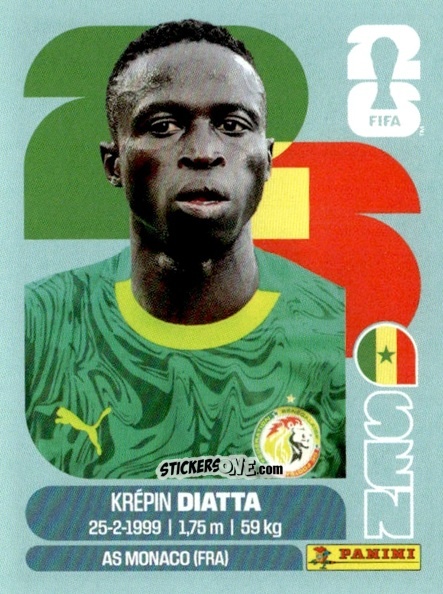 Cromo Krepin Diatta - Fifa World Cup 2026. Standard Edition n. SEN20 - Panini