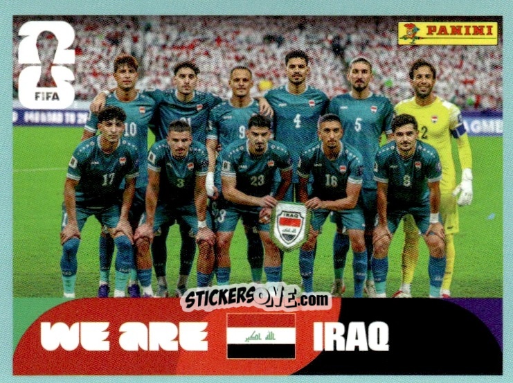 Figurina Team Photo - Fifa World Cup 2026. Standard Edition n. IRQ13 - Panini