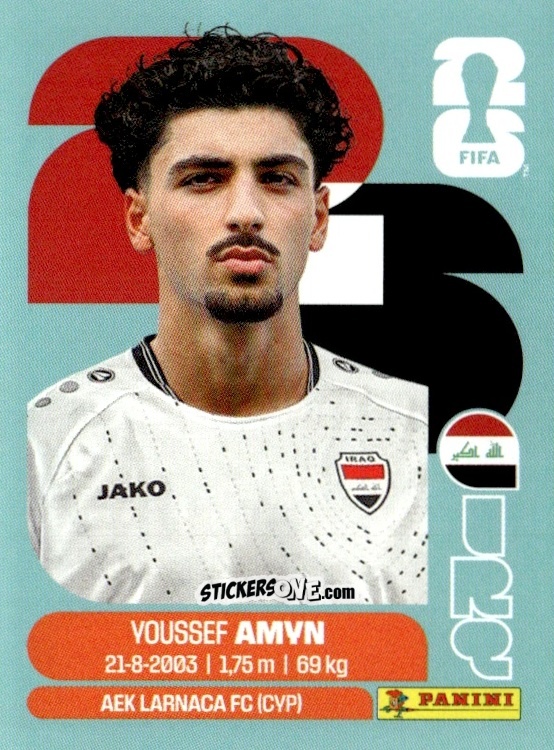 Sticker Youssef Amyn - Fifa World Cup 2026. Standard Edition n. IRQ14 - Panini