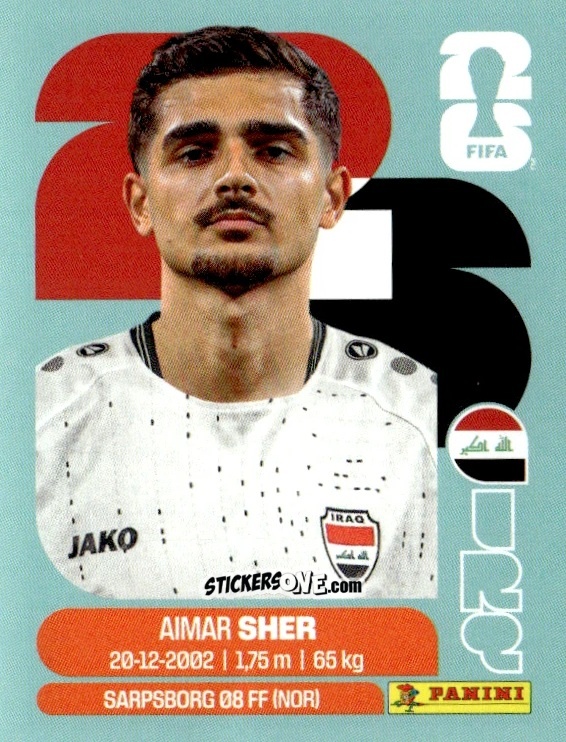 Sticker Aimar Sher - Fifa World Cup 2026. Standard Edition n. IRQ15 - Panini
