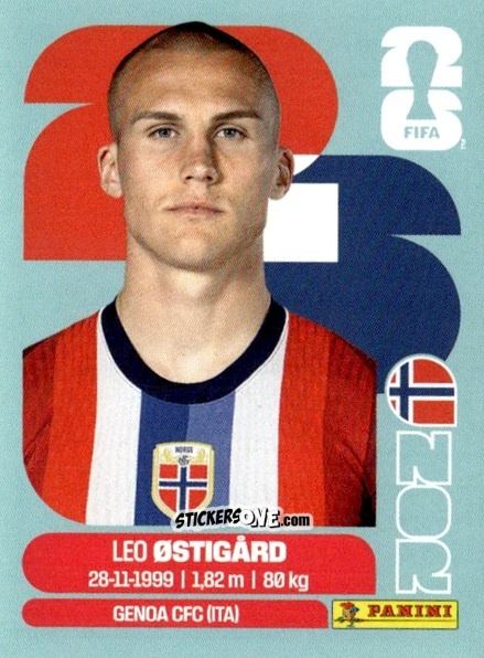 Sticker Leo Ostigård - Fifa World Cup 2026. Standard Edition n. NOR4 - Panini