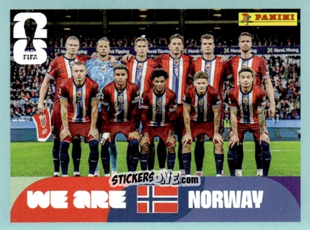 Cromo Team Photo - Fifa World Cup 2026. Standard Edition n. NOR13 - Panini