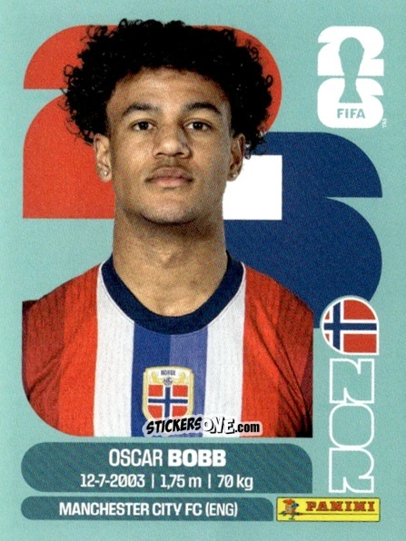Sticker Oscar Bobb - Fifa World Cup 2026. Standard Edition n. NOR20 - Panini