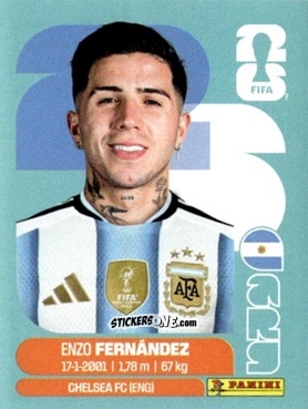 Sticker Enzo Fernandez - Fifa World Cup 2026. Standard Edition n. ARG8 - Panini