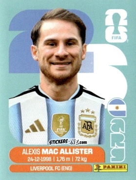 Cromo Alexis Mac Allister - Fifa World Cup 2026. Standard Edition n. ARG9 - Panini