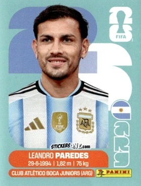 Cromo Leandro Paredes - Fifa World Cup 2026. Standard Edition n. ARG12 - Panini