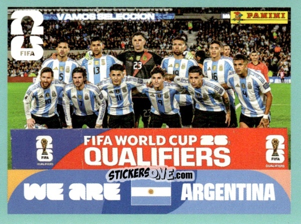 Cromo Team Photo - Fifa World Cup 2026. Standard Edition n. ARG13 - Panini