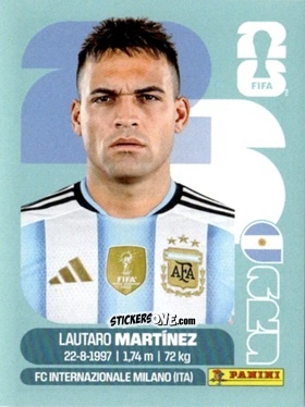 Figurina Lautaro Martinez - Fifa World Cup 2026. Standard Edition n. ARG18 - Panini