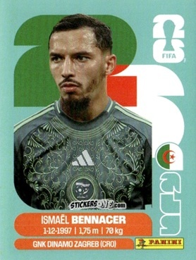 Sticker Ismael Bennacer - Fifa World Cup 2026. Standard Edition n. ALG8 - Panini