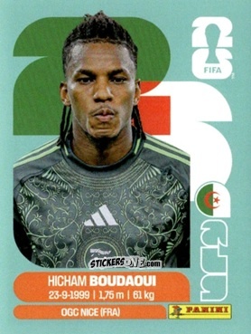 Sticker Hicham Boudaoui - Fifa World Cup 2026. Standard Edition n. ALG10 - Panini
