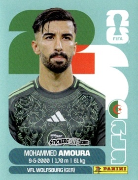 Sticker Mohammed Amoura - Fifa World Cup 2026. Standard Edition n. ALG20 - Panini