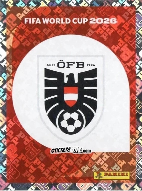 Sticker Emblem - Fifa World Cup 2026. Standard Edition n. AUT1 - Panini