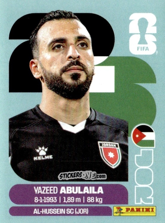 Sticker Yazeed Abulaila - Fifa World Cup 2026. Standard Edition n. JOR2 - Panini