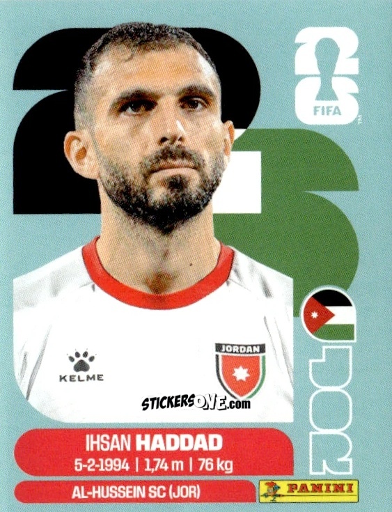 Sticker Ihsan Haddad - Fifa World Cup 2026. Standard Edition n. JOR3 - Panini