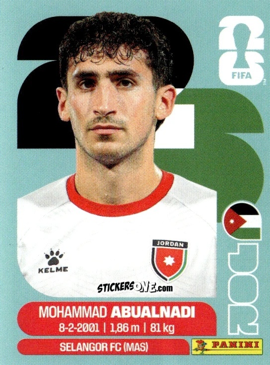Sticker Mo Abualnadi - Fifa World Cup 2026. Standard Edition n. JOR8 - Panini