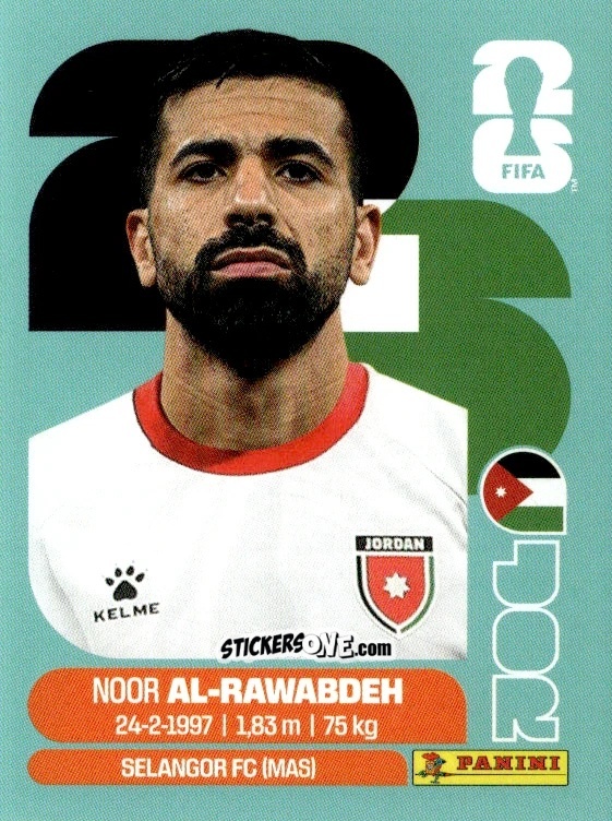Sticker Noor Al-Rawabdeh - Fifa World Cup 2026. Standard Edition n. JOR11 - Panini