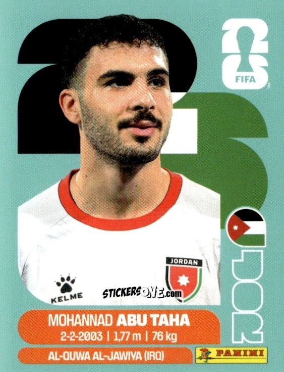 Sticker Mohannad Abu Taha - Fifa World Cup 2026. Standard Edition n. JOR12 - Panini