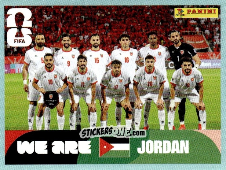 Figurina Team Photo - Fifa World Cup 2026. Standard Edition n. JOR13 - Panini