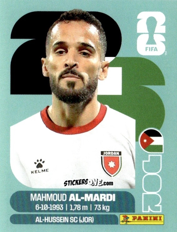 Sticker Mahmoud Al-Mardi - Fifa World Cup 2026. Standard Edition n. JOR17 - Panini