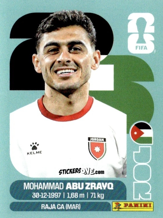 Sticker Mohammad Abu Zrayq - Fifa World Cup 2026. Standard Edition n. JOR19 - Panini