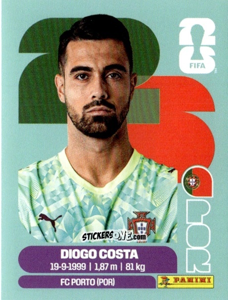 Cromo Diogo Costa - Fifa World Cup 2026. Standard Edition n. POR2 - Panini