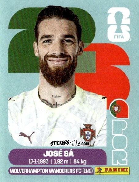 Cromo Jose Sa - Fifa World Cup 2026. Standard Edition n. POR3 - Panini