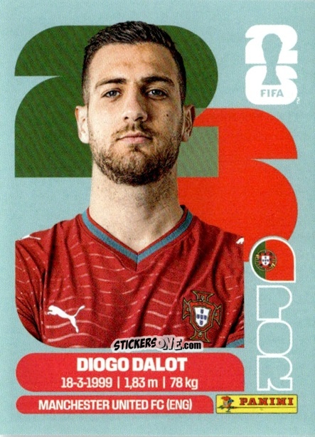 Sticker Diogo Dalot - Fifa World Cup 2026. Standard Edition n. POR6 - Panini