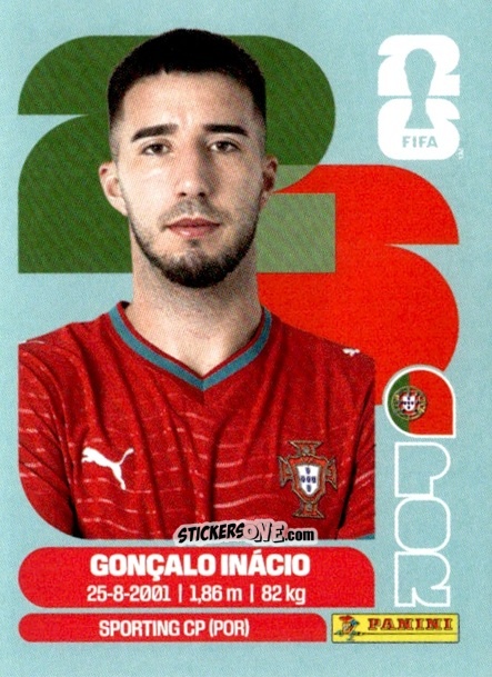 Sticker Gonçalo Inácio - Fifa World Cup 2026. Standard Edition n. POR8 - Panini