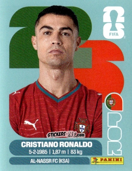 Figurina Cristiano Ronaldo - Fifa World Cup 2026. Standard Edition n. POR15 - Panini