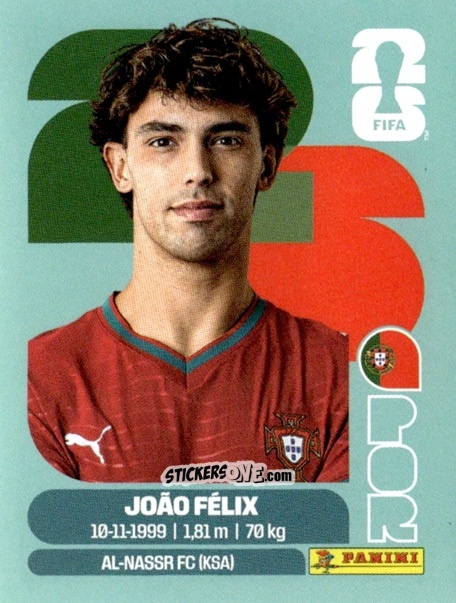Sticker João Felix - Fifa World Cup 2026. Standard Edition n. POR17 - Panini