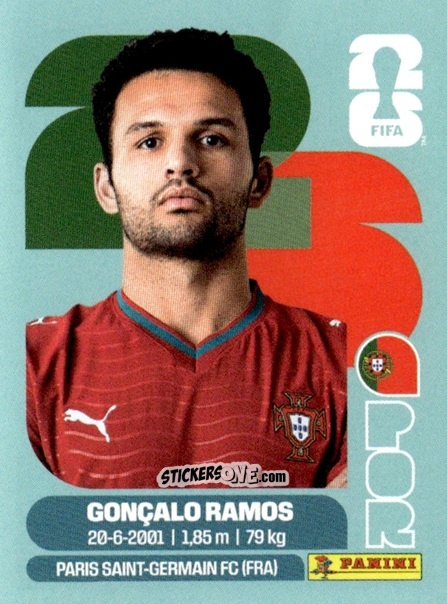 Figurina Gonçalo Ramos - Fifa World Cup 2026. Standard Edition n. POR18 - Panini