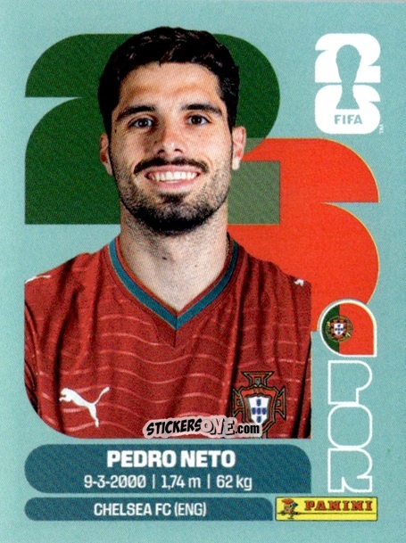 Sticker Pedro Neto - Fifa World Cup 2026. Standard Edition n. POR19 - Panini