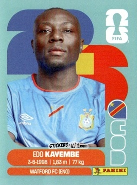 Cromo Edo Kayembe - Fifa World Cup 2026. Standard Edition n. COD10 - Panini
