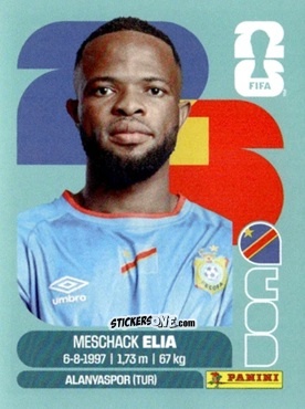 Cromo Meschak Elia - Fifa World Cup 2026. Standard Edition n. COD15 - Panini